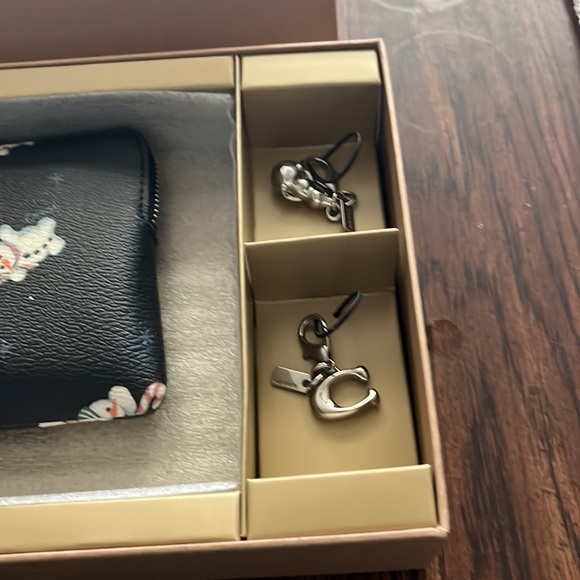 Coach snowman wristlet w two charms - Picture 3 of 5